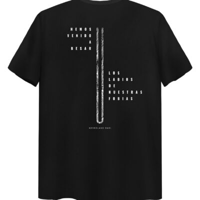 Camiseta Negra «Hemos venido a besar...»